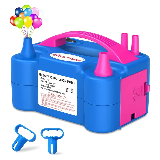 Chamvis Electric Balloon Pump — Blue/Red